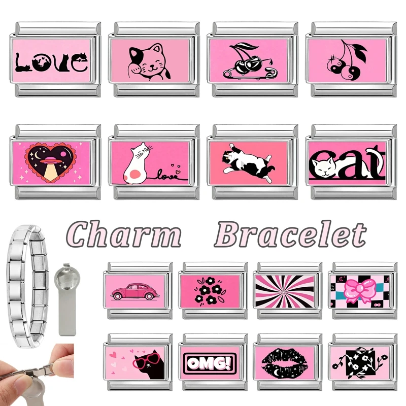 Fashion Y2K Pink Link Fit Fashion Jewelry