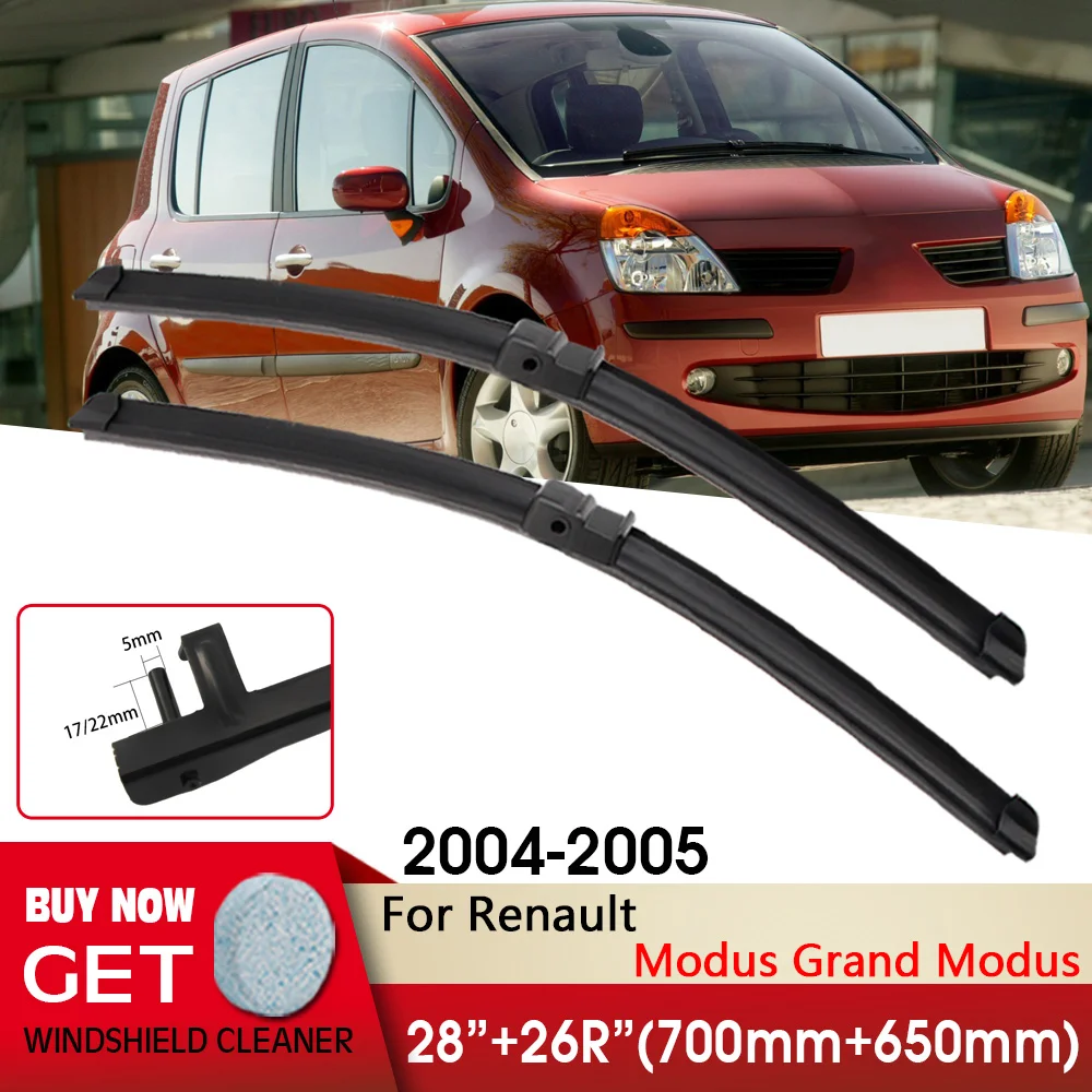Spazzole Tergicristallo Anteriore 28 "+ 26R" Per Renault Modus Grand Modus 2004-2005 Fit Side Pin Tergicristalli Accessori Auto