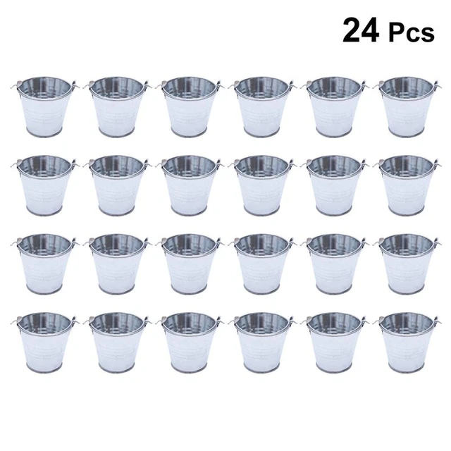 10Pcs Metal Bucket Buckets Candy Mini Tin Pail Pails Smallparty Holder  Storagewedding Container Galvanized Gift Flower Tinplate