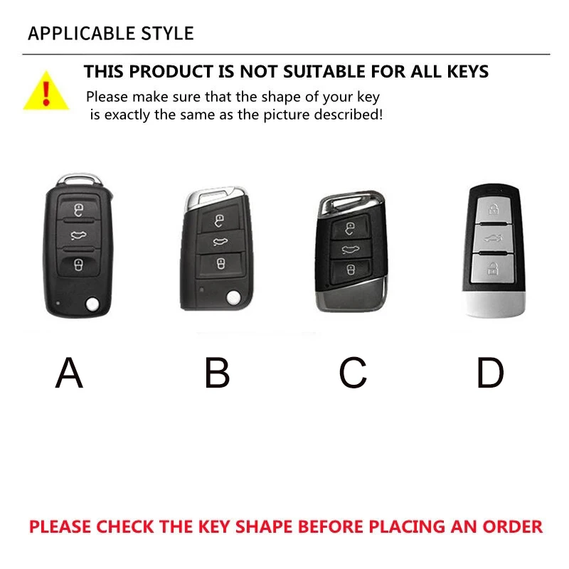 Leather car key case For VW Golf 5 7 Bora MK6 7 Jetta Polo Passat B5 B6 B8 Skoda Octavia A5 Fabia SEAT Ibiza Leon smart key case key case key case cover car key shell