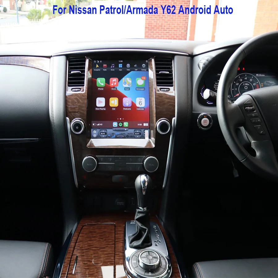 CARPLAY Canbus GPS-навигатор Экран Теслы для NISSAN патруль Y62 2011 2012 Android автомобильный