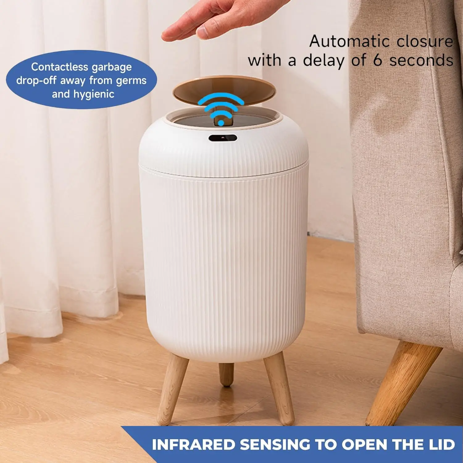 سلة مهملات ذكية أوتوماتيكية