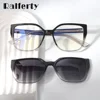 Ralferty Polarized Magnetic Sunglasses Women Designer 2 In 1 Clip On Glasses Lady Driving Sunglass Prescription 0 Diopter Lens 2