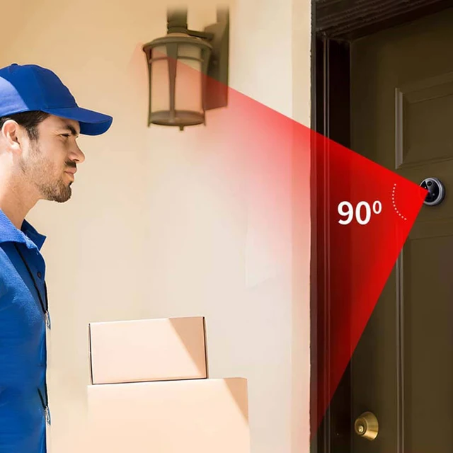 Mini Peephole Smart Wireless Door Viewer Camera PIR Motion Detection Smart Peephole Video Doorbell 2000mAh Digital Door Viewer