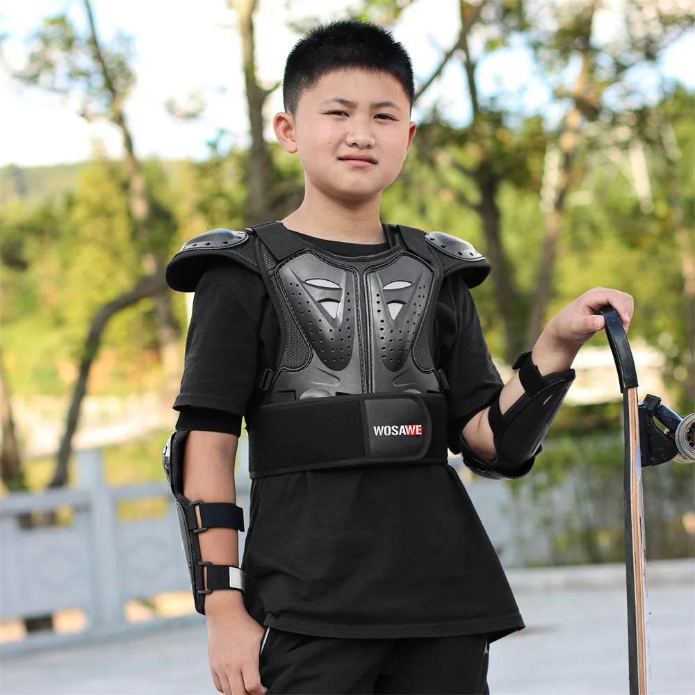 WOSAWE 성인용 오토바이 아머 조끼 MTB 모토크로스 레이싱 가슴 척추 보호 스노보드 등 보호대 재킷