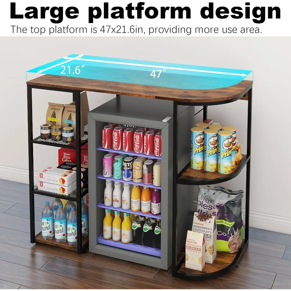 Mini Fridge Coffee Bar Cabinet 4