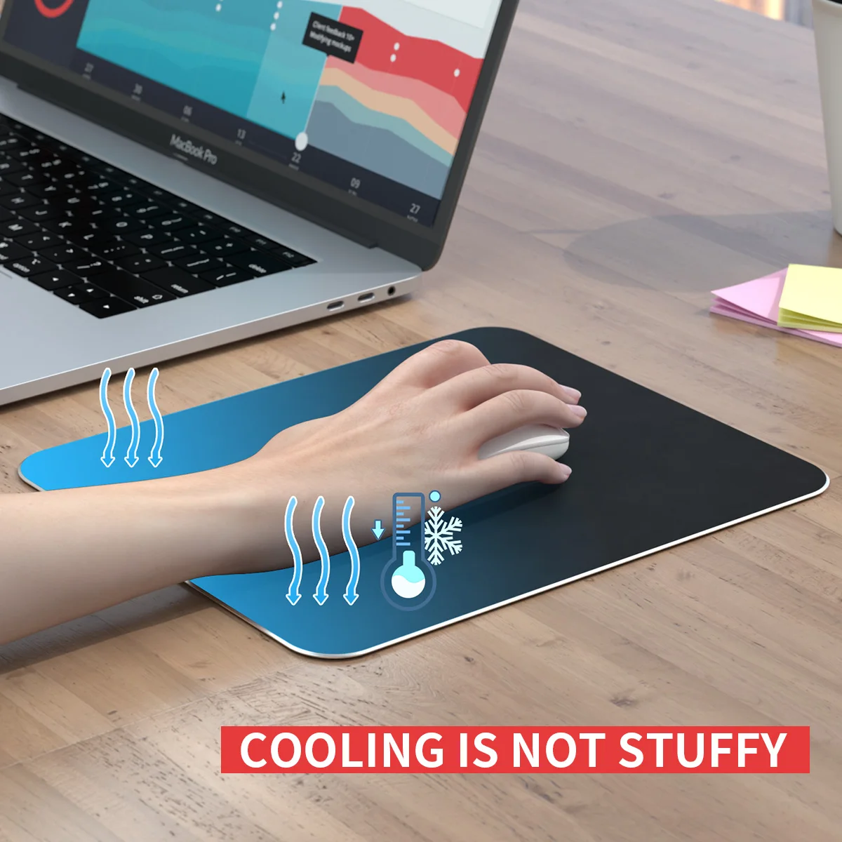 Metal Duro Mouse Pad com Anti-slip Pads Base de Alumínio pu Duplo Lado Disponível Lavável Fino Mousepad Transporte Rápido Pacote - Imagem 2