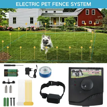 Electric Dog Fence System Pet Containment Shock Collar Yard Garden Waterproof 5