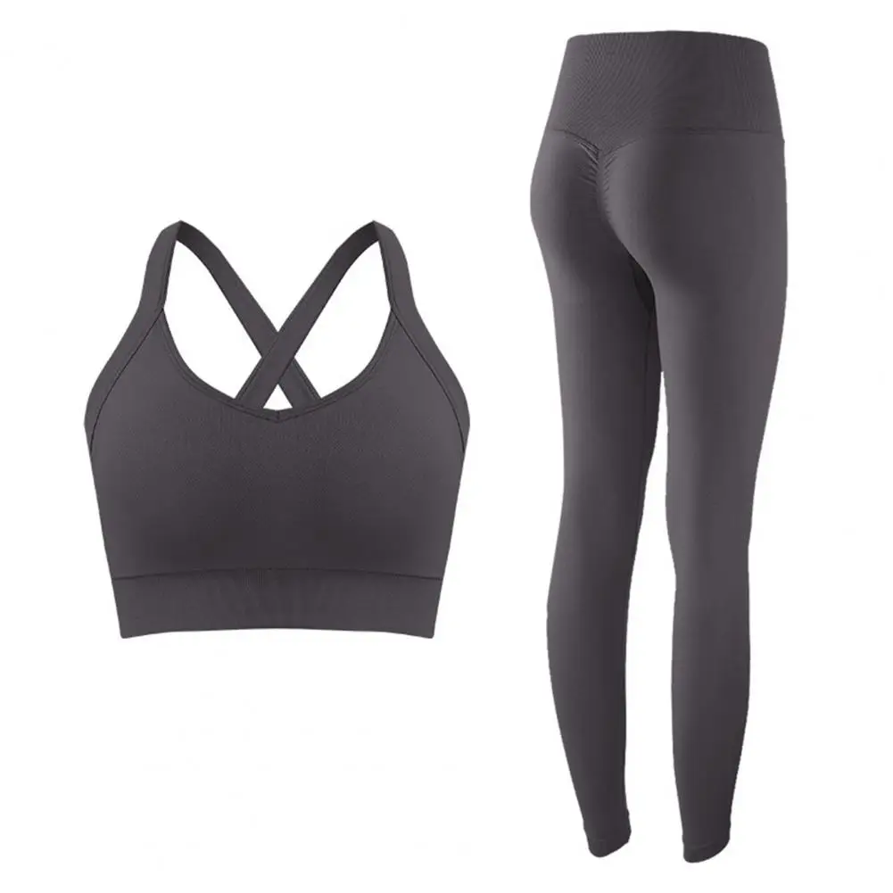 

2 Piece Yoga Clothes Women's Tracksuit Athletic Wear Pilates Fitness Suit Gym Workout Push Up Clothes Sports Bra Leggings Suit