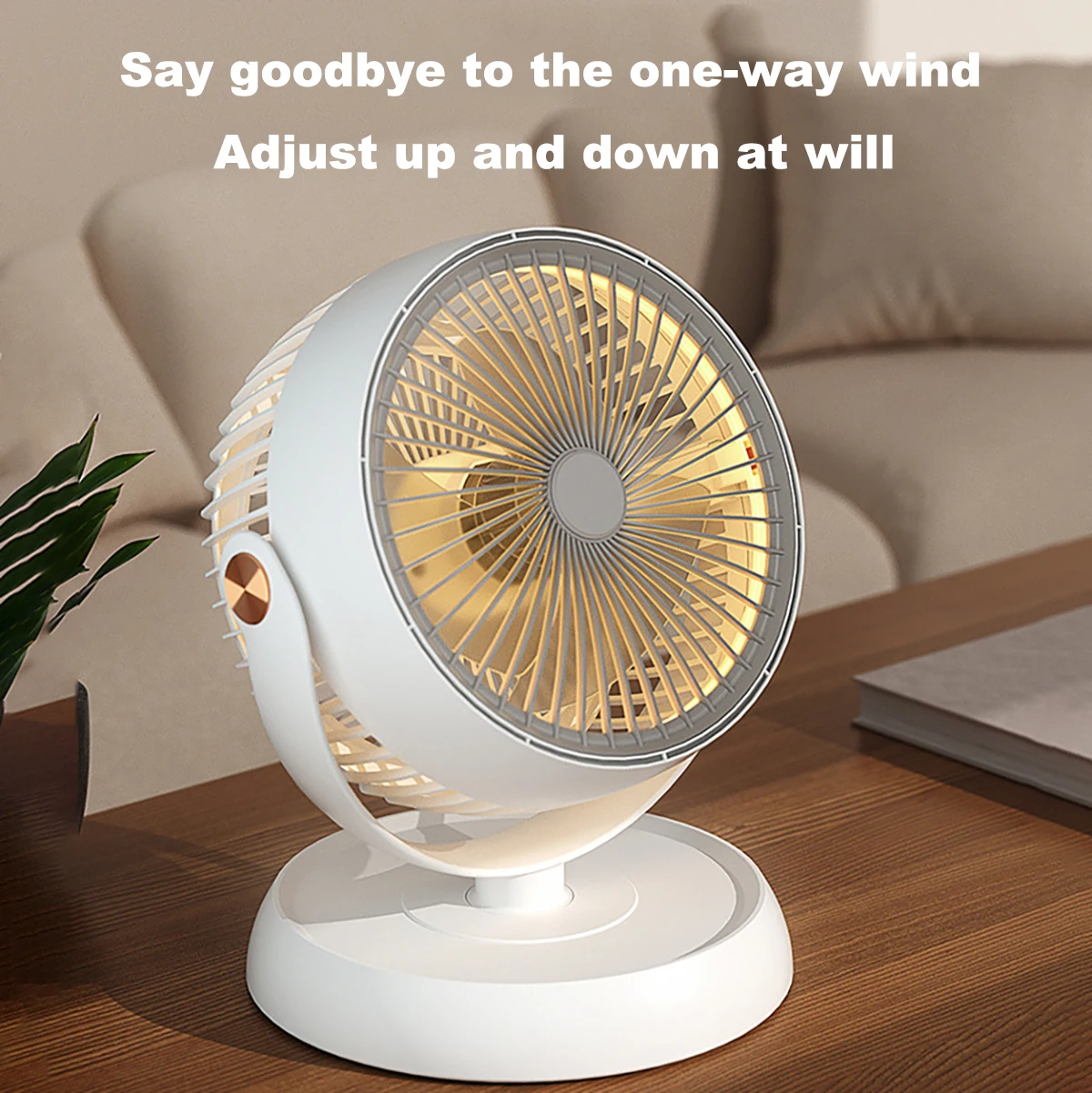 Night Light Air Circulation Electric Fan Rechargeable Table Desktop Portable Wall Mounted 360 Degree Rotation for Home Fan