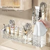 Shower Suction Cup Shelf Basket Light Glacier Pattern One Second Installation bathroom Organizer Storage Rotating to Suck Remove 3