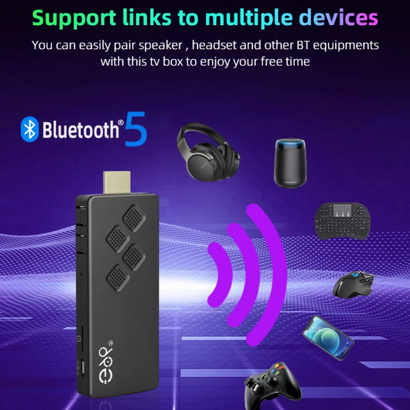 Android Mini 4k Wifi Android 10 Tv-stick Max UHD Video 2G 8G 16G Streaming Media Player with Assistant Android Tv Box Stick