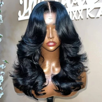 13x6 Body Wave Lace frontal Wig Human Hair Pre Plucked Glueless 13X4 Brazilian Body Wave HD Transparent Lace Wigs For Women 1