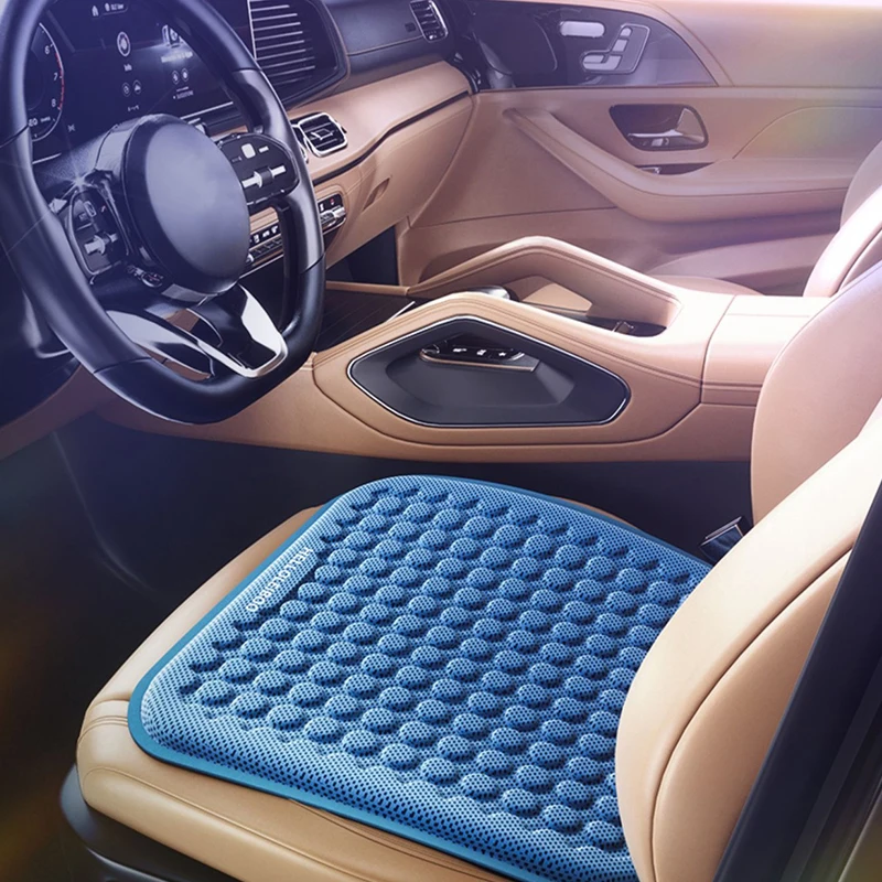 

1PC Gel Car Seat Cushion Summer Breathable Honeycomb Design Single Piece Cooling Mat For Car Home Office Chair Universal