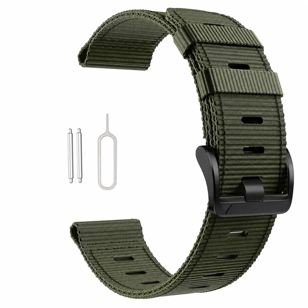 Rugged Nylon Replacement Strap for Garmin Instinct Watch - 22mm Band