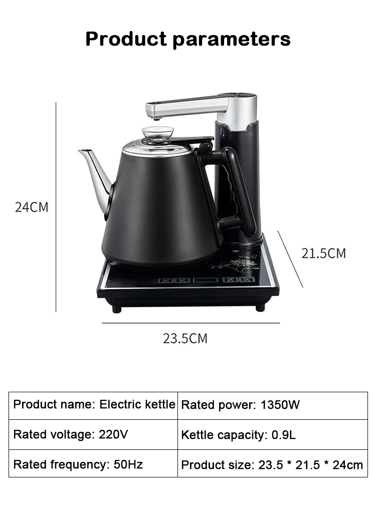 Description Picture 2 of item110V/220V Electric Kettle Automatic Water Dispenser Samovar Pumping Stove Home Water Heating Stainless Steel Teapot Set 1350W