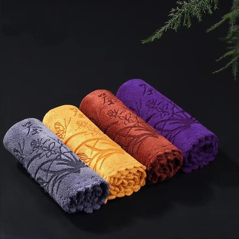 2 Pcs/set Thicken Tea Napkins Tea Towel Soft Cleaning Plush Absorbent water Rag Cloth Table teapot Coaster Tea Set Accessories