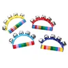 1Pc Christmas Sleigh Bells Jingle Bells Musical Bell Instrument Wooden Handle Bells Toys for Kids Christmas Gift for Boys Girls 2