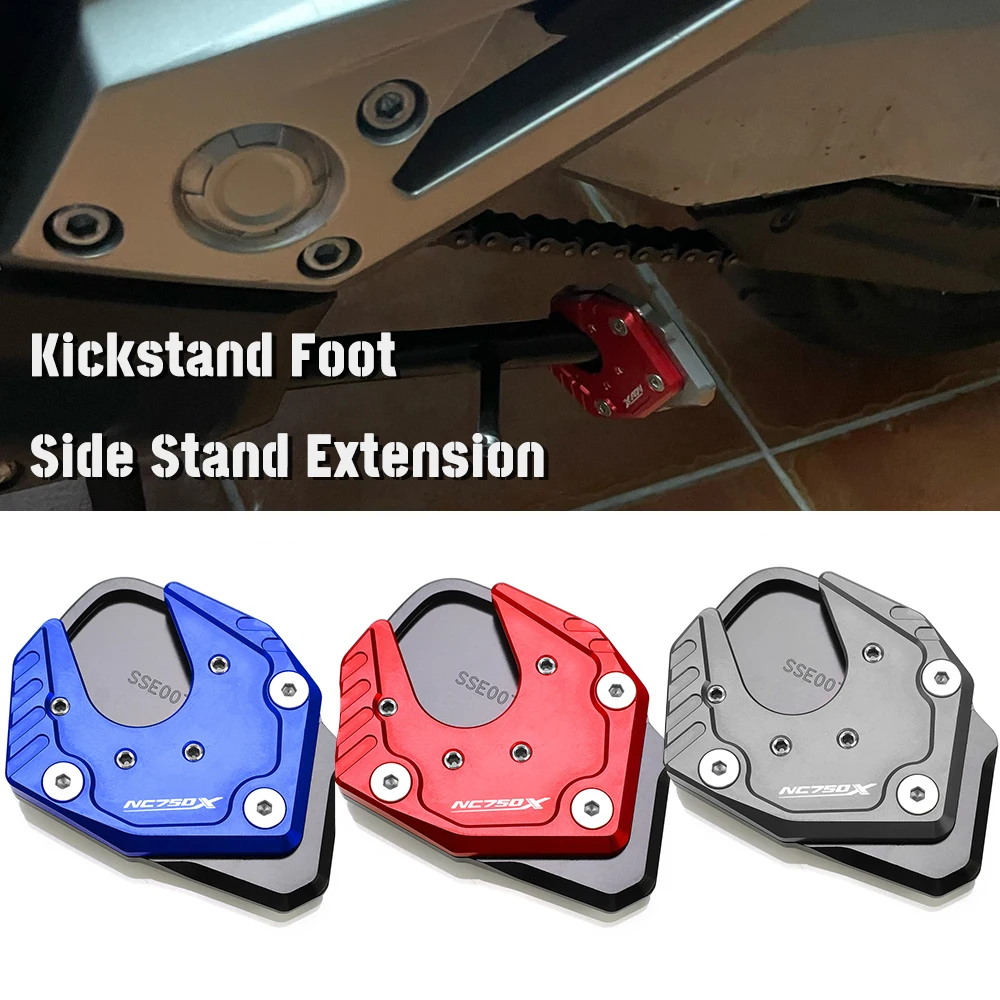 

For HONDA NC750 S/X NC 750 2014 2015 2016 2017 2018 2019 Motorcycles CNC Side Stand Enlarger Plate Kickstand Enlarge Extension