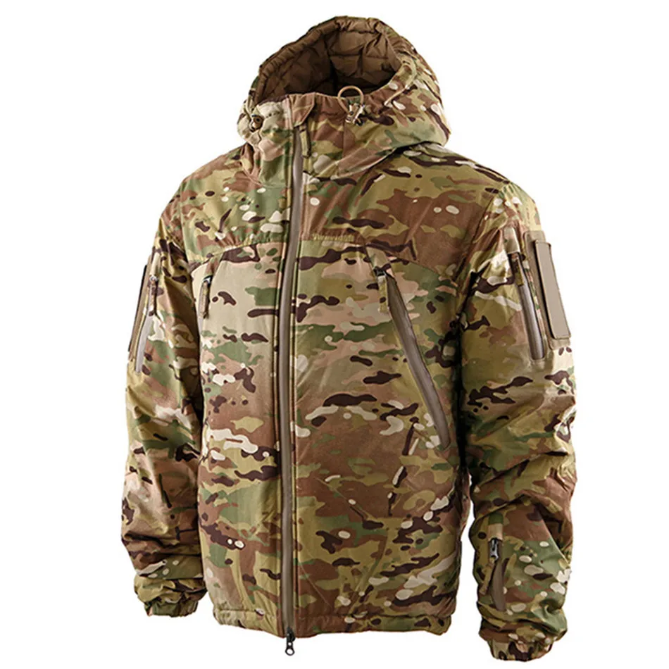Outdoor U.S MIG 2.0 Winter Heavy Tactical Cotton Jacket Camo Water Repellent Thickened Polar Hooded Winter Jacket Combat Coat