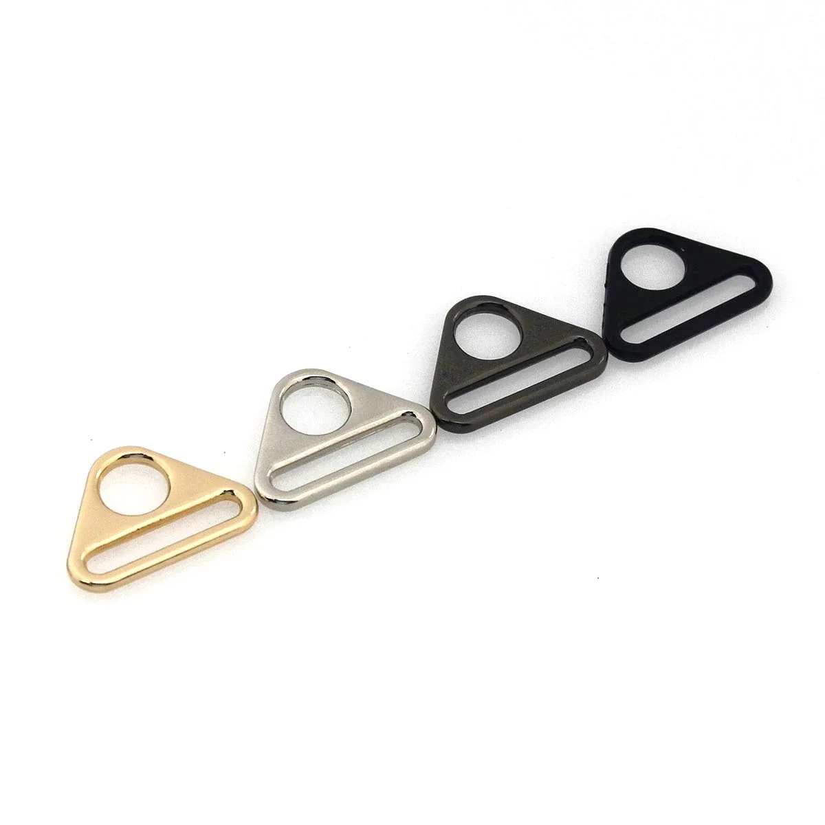 

5pcs Metal Triangle Shape Ring Buckle Adjustable Buckle for Webbing Leather Craft Bag Strap Belt Garment Luggage DIY Accessory