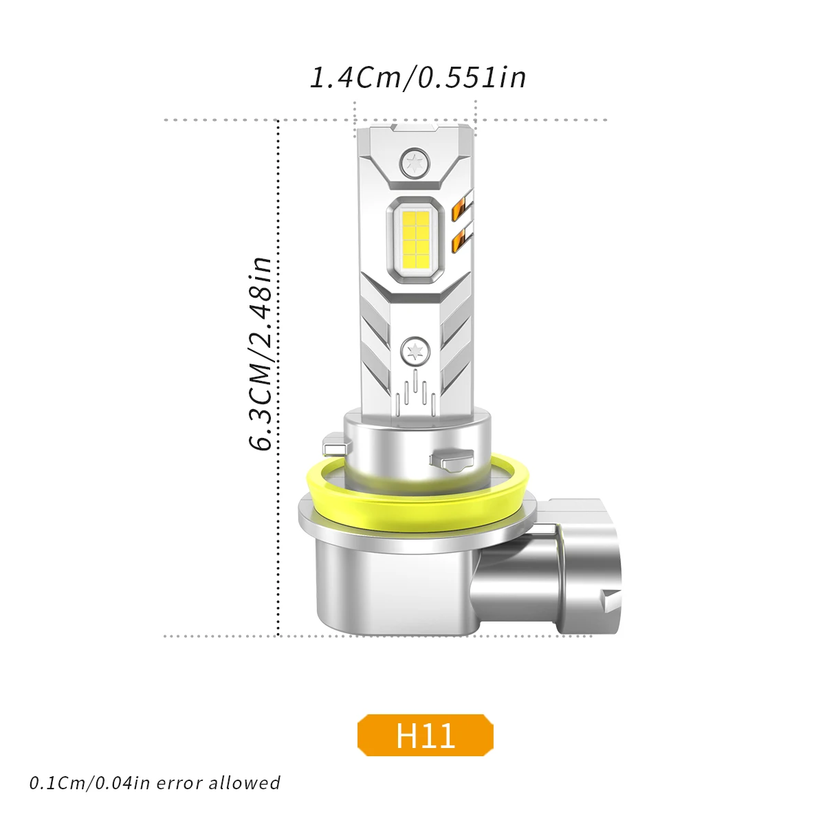 Leistungsstarkes Plug-and-Play, 1:1-Halogengröße auf LED-Scheinwerferlampen, Autolichter, H4, H7, H11, H8, H9, 9005, HB3, 9006, HB4, 6000 K, 12 V, für Autos – Detail 9