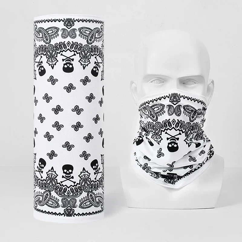 Paisley Bandana Hiking Cycling Tube Scarf Men Women Neck Bandana Bicycle Headgear Motorcycle Helmet Neck Face Protection Mask