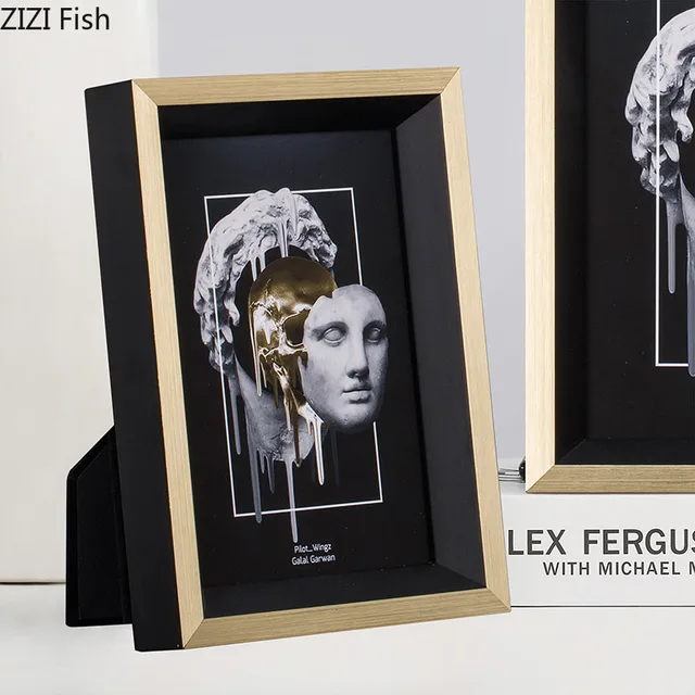 Arany Szegély Képkeret 6/7 Hüvelykes Aranykeretek Képekhez Modern Dekoráció Családi Portré Keretes Művészeti Díszek - Image 2