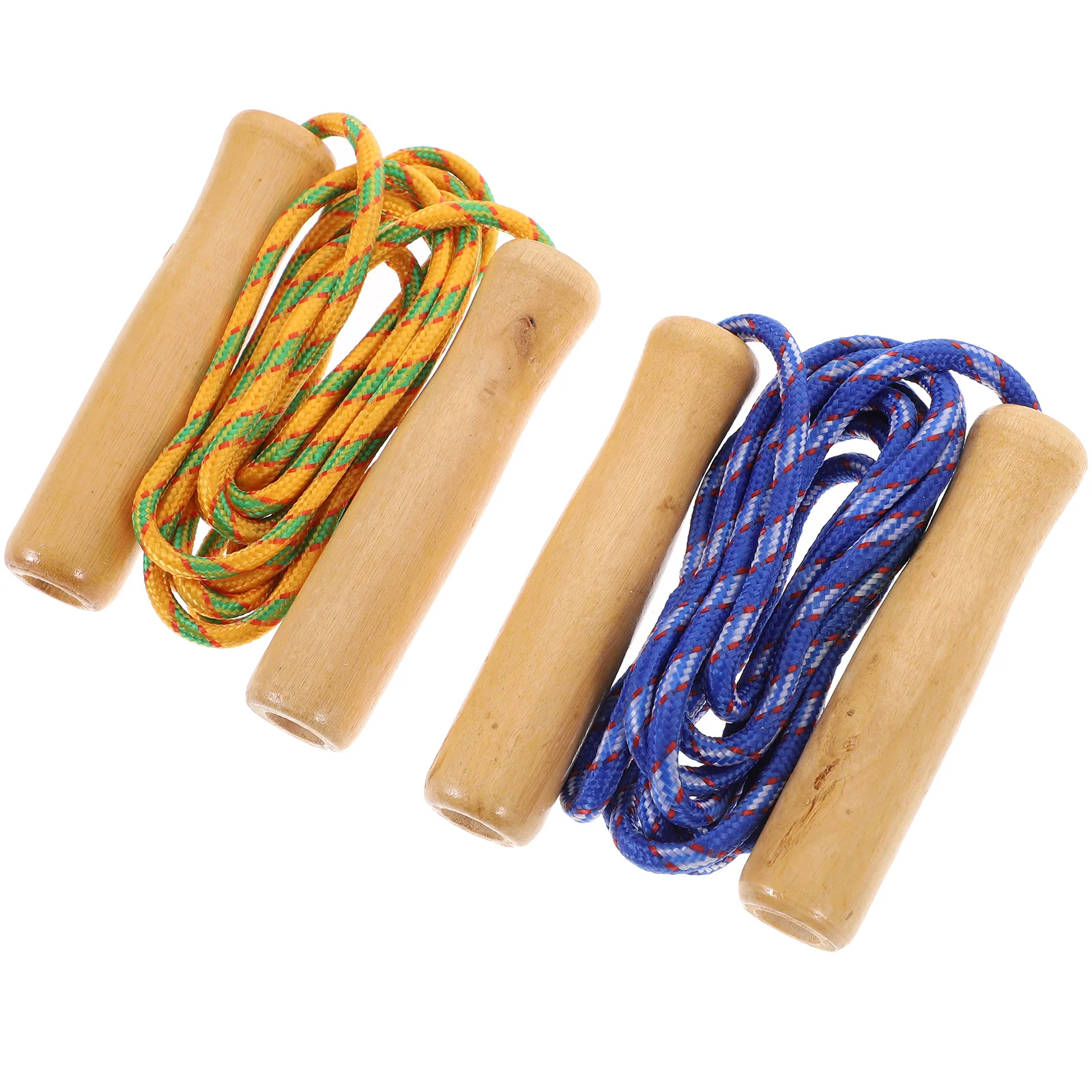 

2 PCS Major Wooden Handle Child Fitness Toys Jump Rope Kids Playset for Bamboo Skipping
