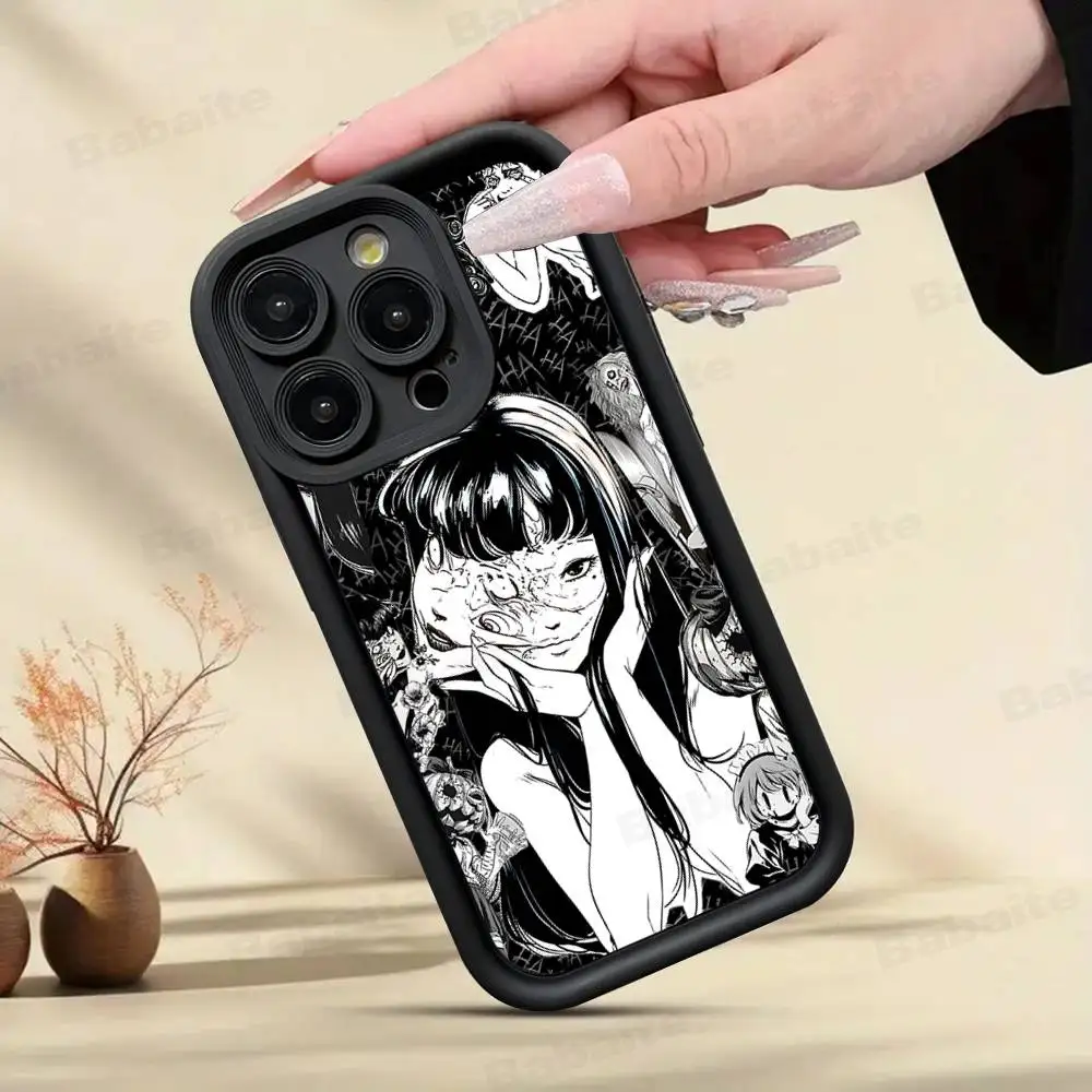 Junji Ito Horror Comics Soft Black Phone Case Cover