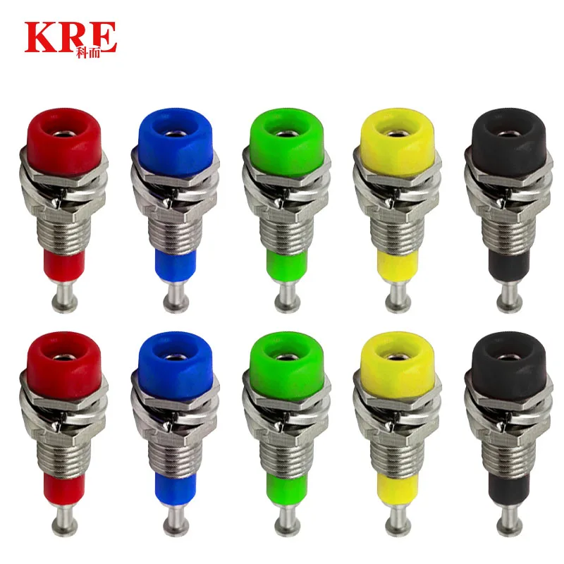 KRE 10pcs 2mm Banana Socket Binding Post Nut Banana Plug Jack