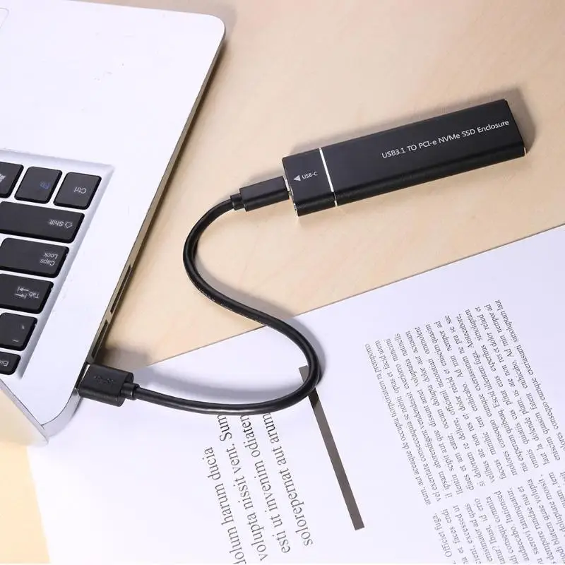 M.2 NVMe SSD External Box USB 3.2 Gen2 10Gbps Aluminum Housing Suitable For M.2 2230/2242/2280 NVMe PCIe SSD