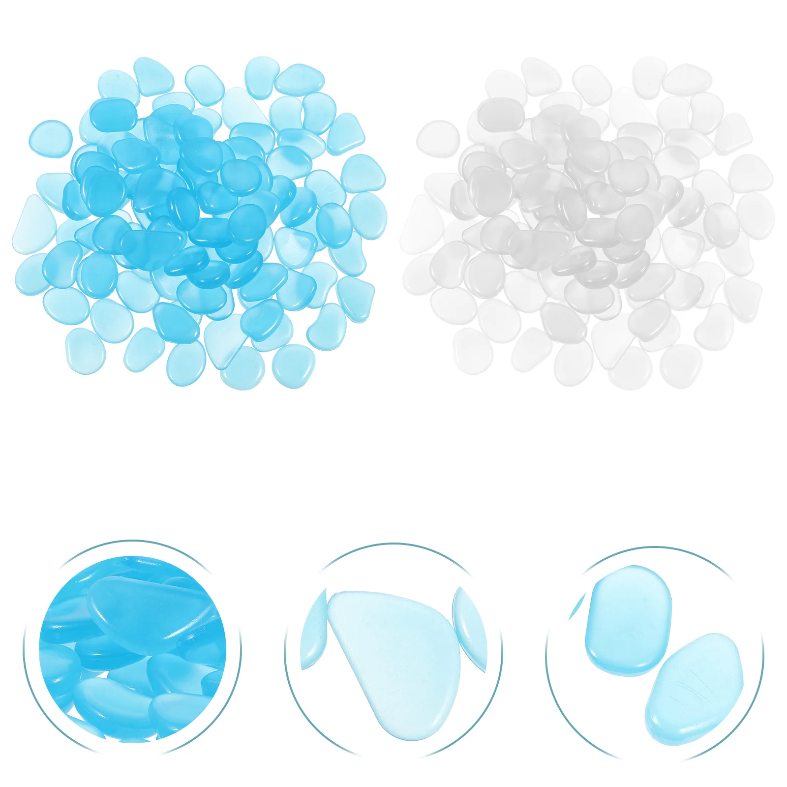 

200 Pcs Rocks Luminous Stone Jewelry Aquarium Pebble for Tropical Fish Multifunction Tank Glow The Delicate Decor