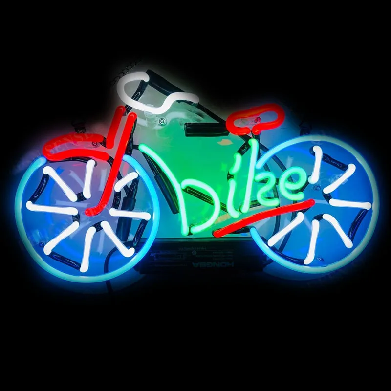 

Neon Sign Bike Bicycle Open Neon Light Lamp Sign 10kv Anime Room Decor Inside Retro Wall sign Vintage Neon Beer Club Art Lamp