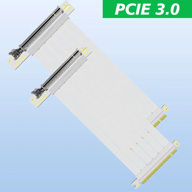 Cavo Riser Pcie Bianco, Extender Riser Pci Express 3.0X16, Riser Gup Flessibile Ad Alta Velocità, Supporto Gpu Per Grafica Pc Atx Case