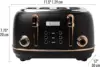 Series Stainless Steel Electric Water and Tea Kettle & 4 Slice Wide Slot Stainless Steel Toaster Kitchen Bundle 4