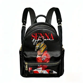 Ayrton Senna Racing Graphics Backpack Womens Men Personalized Double Shoulder Bag Business Travel Bookbag Rucksack Gift Daypack 1