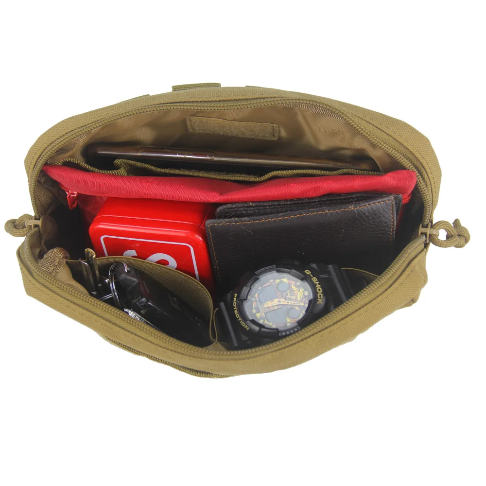 EDC Waist Bag Outdoor Camping EDC Tool Pouch Wallet Fanny Backpack Phone Bag Nylon Molle Hunting Waist Belt Pocket 5