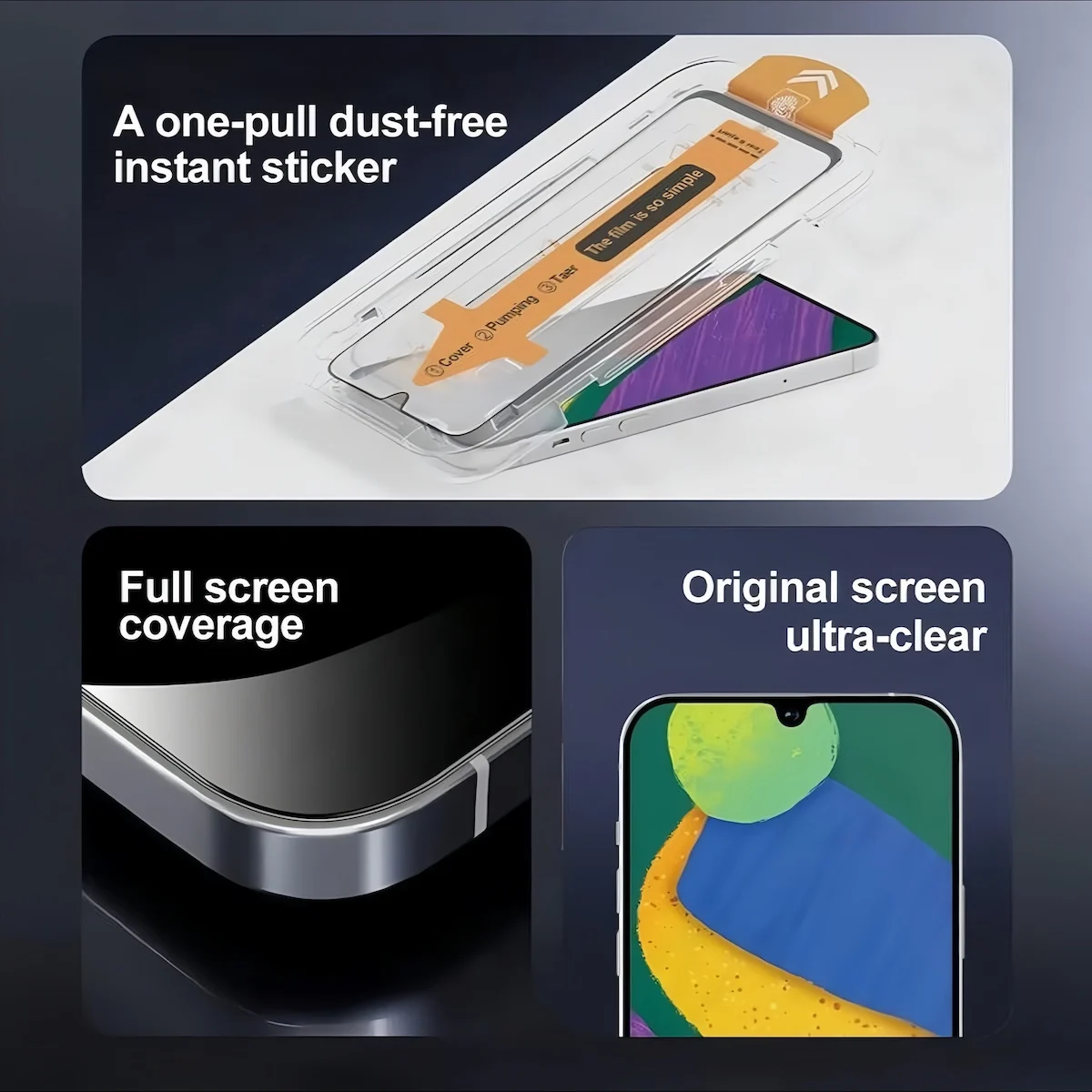 Premium 3-Pack Anti-Scratch Shatter-Resistant Tempered Glass Screen Protector