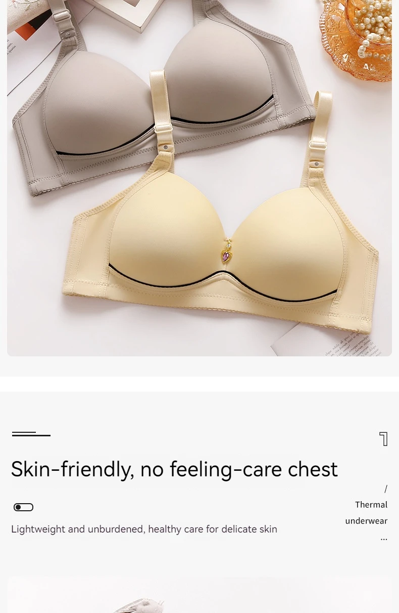 6 stücke Sexy Verschluss Bh Frauen Vorderen Befestigungs Bh Drahtlose Bhs für Frauen Push-Up Dessous Plus Größe Büstenhalter Keine stahl Ring Bh – Detail 5