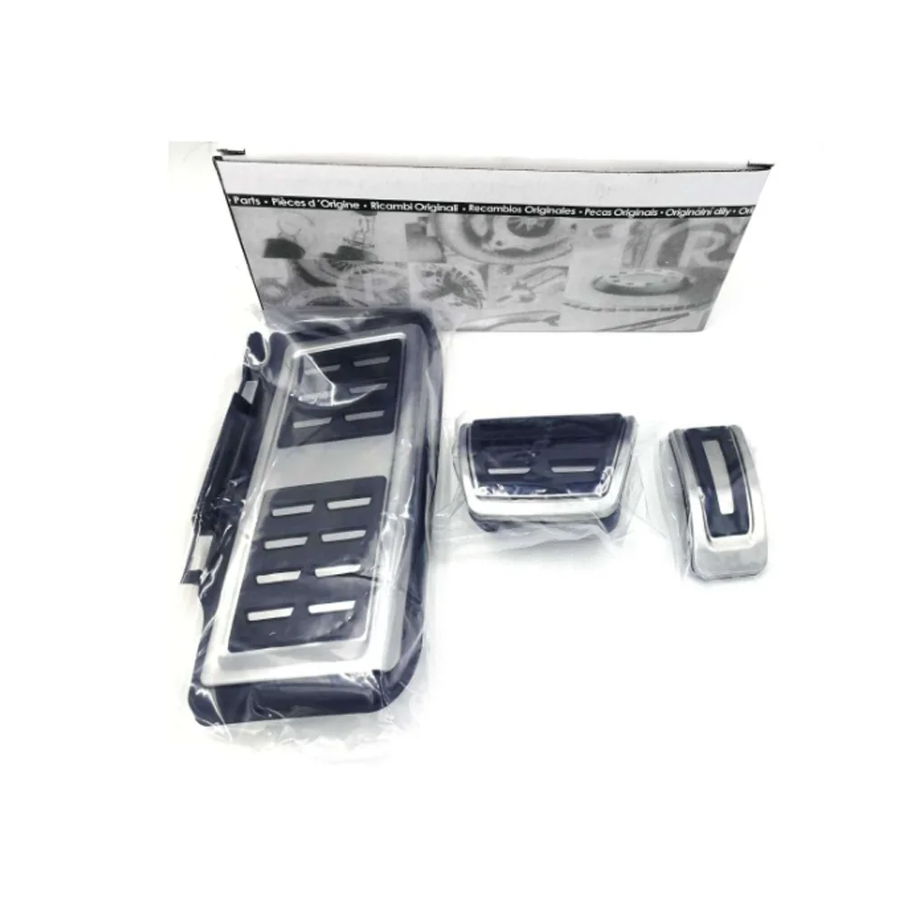 Car Stainless Steel Pedal Anti-Slip Fuel Brake Footrest Pad Cover Accessorie For Audi Q3 F3 Sportback RS S-Line Q2 SQ2 ~
