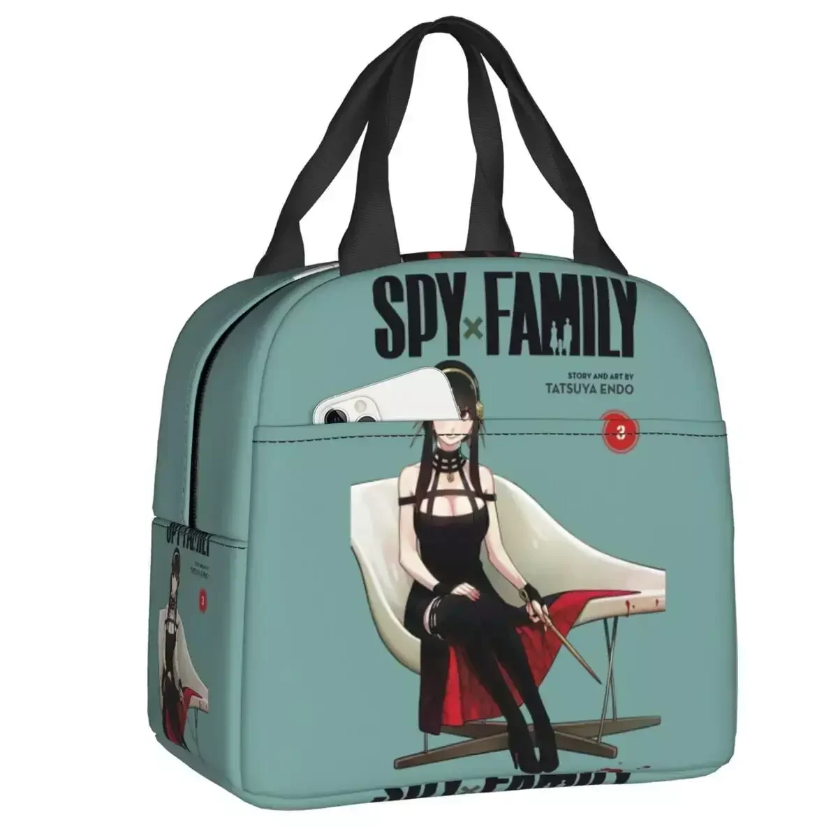 

Spy X Family Forger Family Insulated Lunch Bag Work School SpyFamily Manga Anime Leakproof Cooler Thermal Bento Box Women Kids