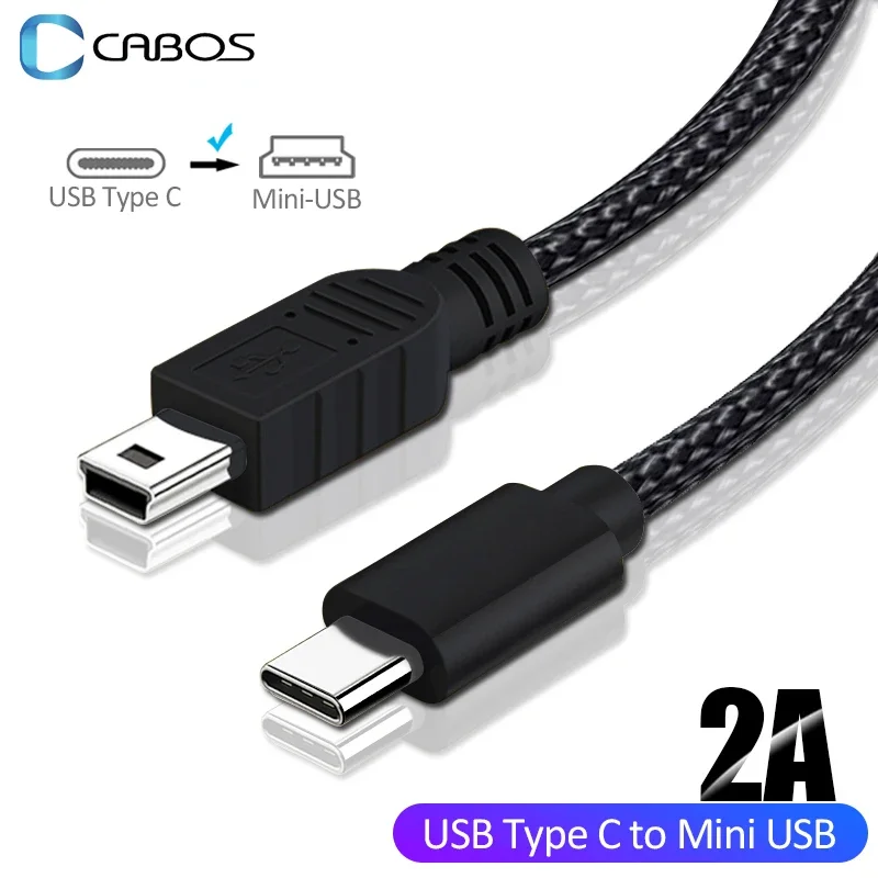 USB C to Mini USB Cable Adapter Type C to MiniUSB Quick Charging Cable for Digital MacBook pro MP3 Player Data Transmission Cord