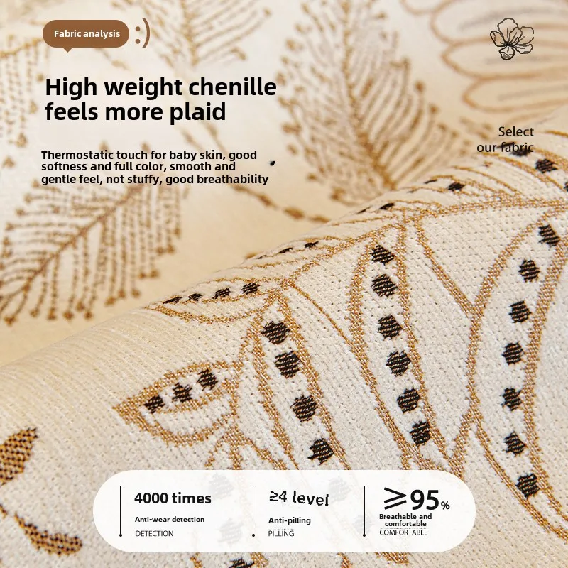 1PC Nordic Chenille Sofa Covers for Living Room Universal Sofa Towel with Skirt Anti-cat Scratches Couch Seat Pad Home 쇼파 패드 - Image 2