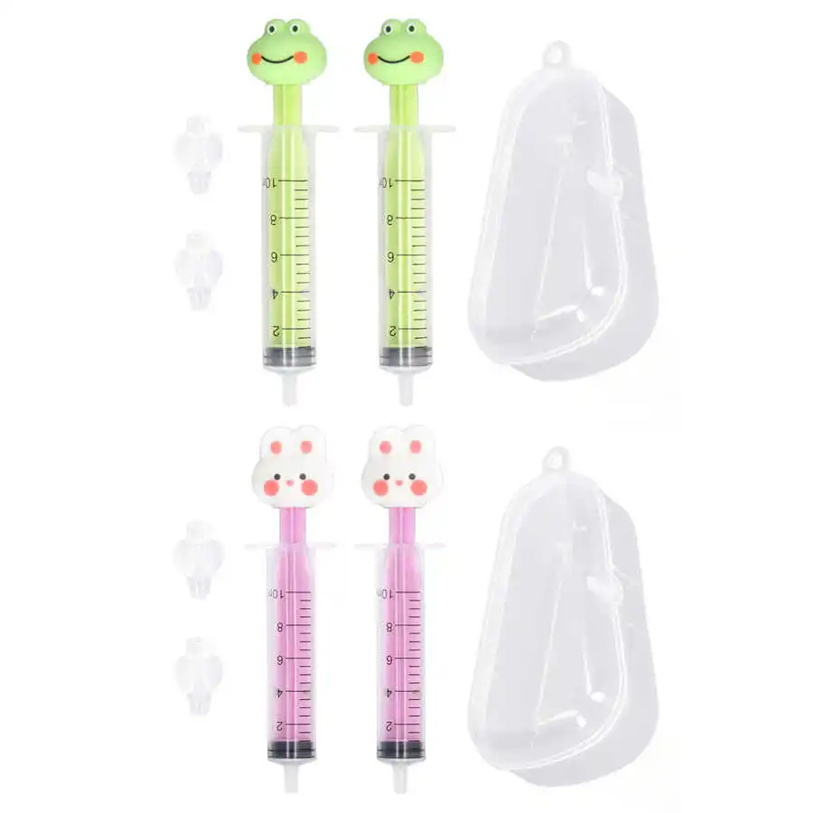 Description Picture 4 of item2pcs Baby Nasal Irrigator Cartoon Shaped Syringe Type Silicone Infant Nose Cleaner Rinsing Device