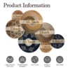 9PCS Boho Wall Decor Rattan Wall Decor Wicker Wall Decoration Hanging Wall Basket Wicker Wall Tray for Living Room 6
