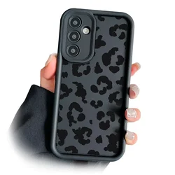Leopard Wrist Chain Phone Case with Cat Hang Strap Lanyard for M13 (J15-Black)