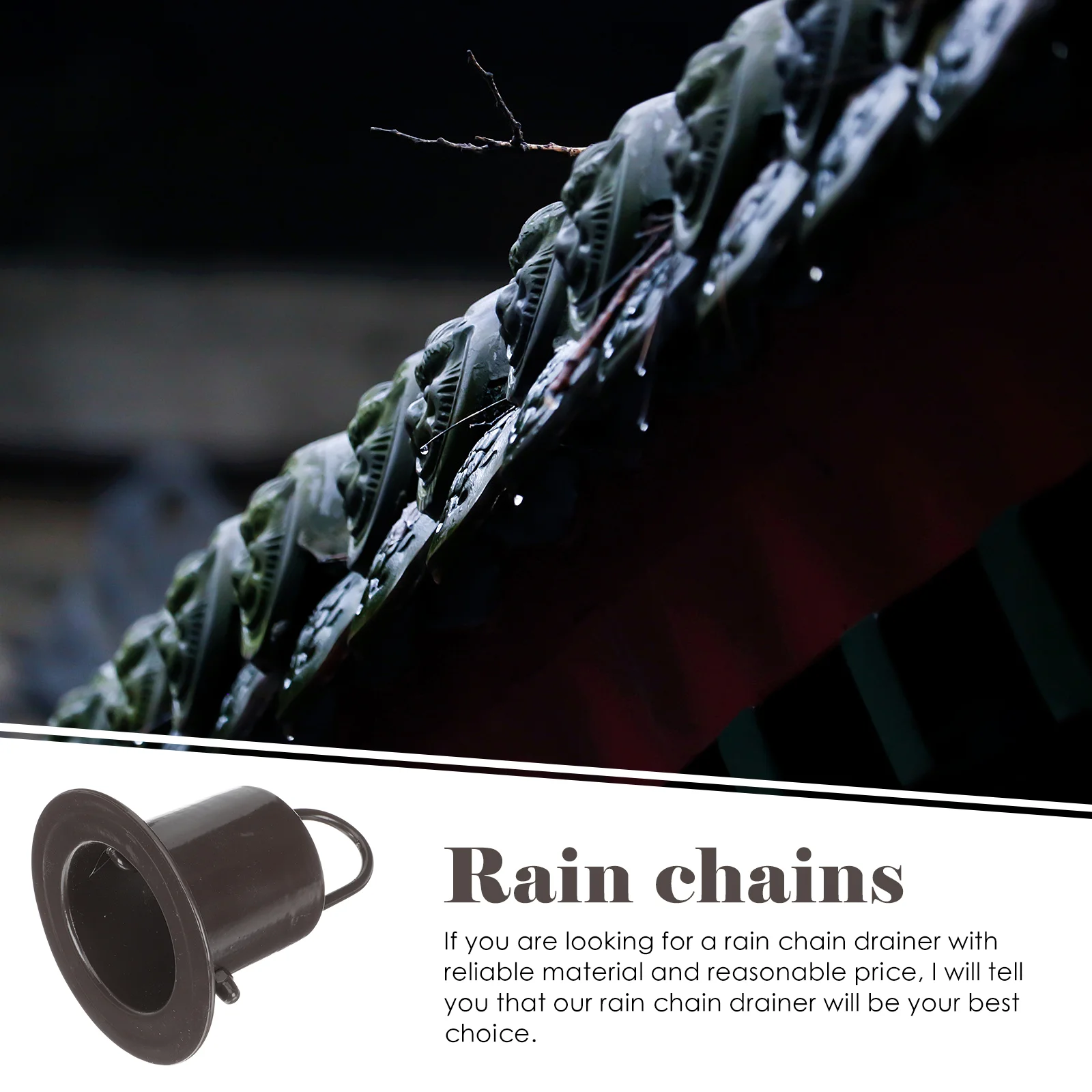 Rain Chain Fitting Replacement Chains Parts Alloy Drainer Garden Accessory Metal Adapter Decor
