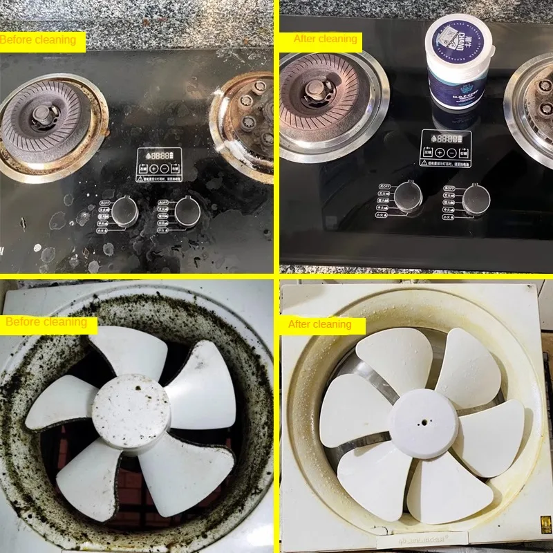 Household Degreasing Powder Kitchen Extractor Hood Concentrated Heavy Oil Pollution Cleaner Chef Cleaning Chemicals Home 3