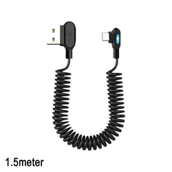 High - Speed 120W USB C Flash Charge Cable with Double Bend Spring (SP034 - usb - c 1.5M)